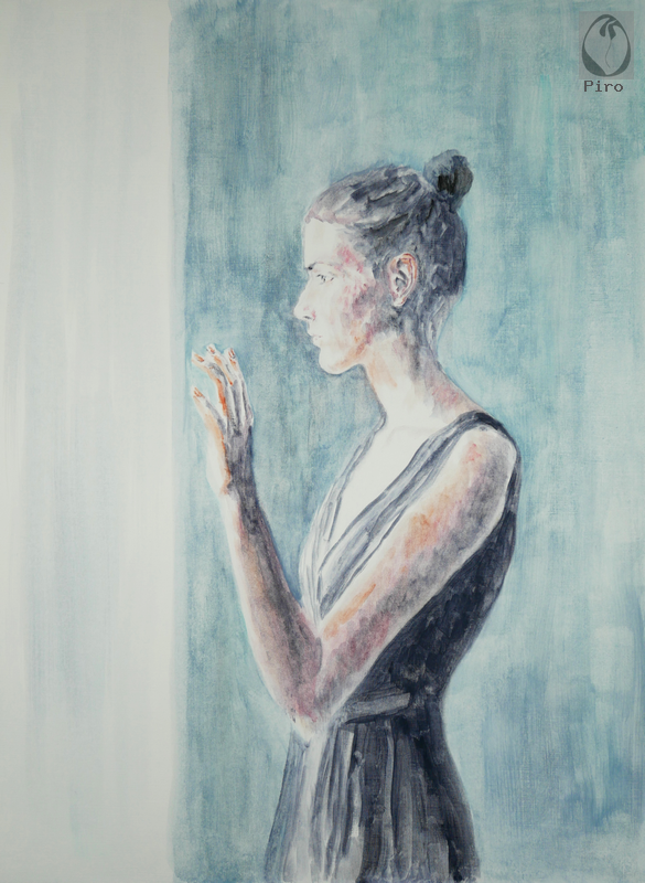 oil on paper - olio su carta di Piro